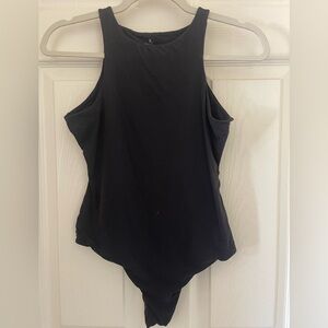 Umi Black Sleeveless Bodysuit